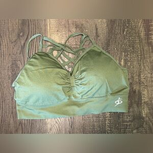 Olive Green Women's Strappy Bralette